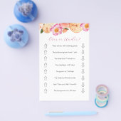 ピンクシトラスオーバーまたは下ブライダルシャワーゲーム チラシ (シングル)