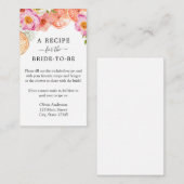 ピンクシトラスフラワーズブライダルレシピリクエスト エンクロージャーカード (正面/裏面)