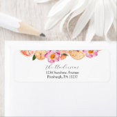 ピンクシトラスフラワーズ差出人住所ラベル ラベル (インサイチュ)