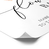 ピンクシトラスフラワーブーケバー ポスター (角)