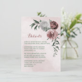 ピンクシナモンバラ白フローラ詳細 エンクロージャーカード (スタンド正面)