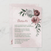 ピンクシナモンバラ白フローラ詳細 エンクロージャーカード (正面/裏面)