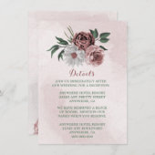 ピンクシナモンバラ白フローラ詳細 エンクロージャーカード (正面/裏面)