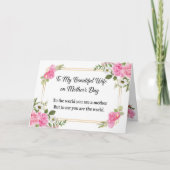 ピンクシフォンバラハッピーマザーズデイ カード (正面)