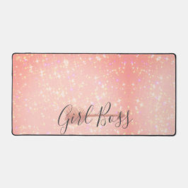 「ピンクシメリーガールボス デスクマット