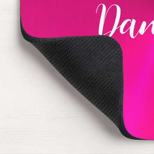 ピンクシャイニーフェイクメタル名前をカスタムする マウスパッド (コーナー)