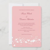 ピンクシャインハートバレンタインデー 招待状 (正面)