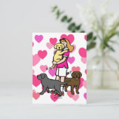 ピンクシャツのママ研究室1 ポストカード (スタンド正面)