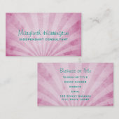 ピンクシャビーのテクスチャサンレイ 名刺 (正面/裏面)