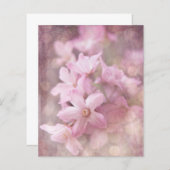 ピンクシャビーの花と《写真》ぼけ味スクラップブックエフェメラ (正面/裏面)