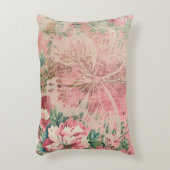 ピンクシャビーコテージ蝶 アクセントクッション (正面(垂直))