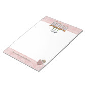 ピンクシャビーシックキッチンレシピ ノートパッド (アングル)