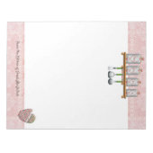 ピンクシャビーシックキッチンレシピ ノートパッド (正面)