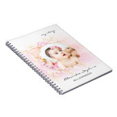 ピンクシャビーシックパーソナライズされたベビーガール ノートブック (右側)