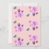 ピンクシャビーシックフラワー結婚式招待状 招待状 (裏面)