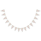 ピンクシャビーシックフローラバレエのスリッパ バンティングフラッグ (全)