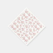 ピンクシャビーシックヴィンテージベビーガールシャワー スタンダードカクテルナプキン (角)
