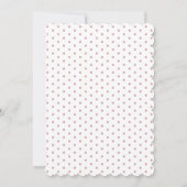 ピンクシャビーシックヴィンテージベビーガールシャワー 招待状 (裏面)