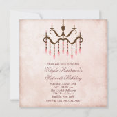 ピンクシャンデリアスウィート16パーティー 招待状 (裏面)