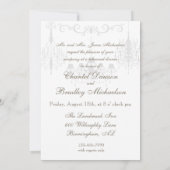 ピンクシャンデリアリハーサルディナーカード 招待状 (裏面)