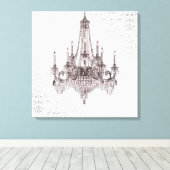 ピンクシャンデリア キャンバスプリント (インサイチュ (ウッドフロア))