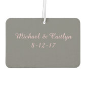 ピンクシャンパパーソナライズされたン結婚ズブライダルシャワー カーエアーフレッシュナー (裏面)