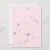 ピンクシャンパンアンド紙吹雪大人誕生日招待状 招待状 (裏面)