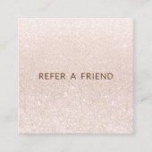 ピンクシャンパングリッターサロン顧客紹介 紹介カード (正面)