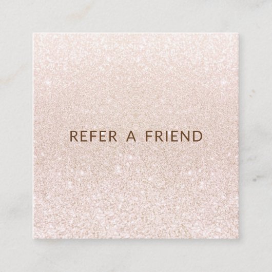 ピンクシャンパングリッターサロン顧客紹介 紹介カード (正面)