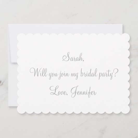 ピンクシャンパンダイアモンドブリデスメイドブライダルパーティ 招待状 (裏面)