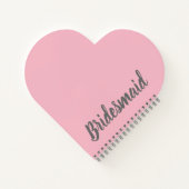 ピンクシャンパンダイアモンドリングや輪ブリデスメイド結婚ズ ノートブック (裏面)