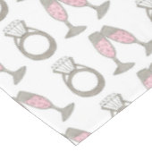 ピンクシャンパンダイアモンドリングや輪結婚ズテーブルクロス テーブルクロス (アングル)