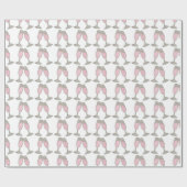 ピンクシャンパントースト応援バブ祝リー ラッピングペーパー (フラット)