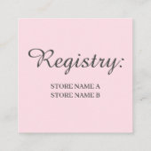 ピンクシャンパントースト応援結婚ズブライダルシャワー エンクロージャーカード (裏面)