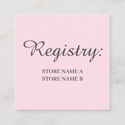 ピンクシャンパントースト応援結婚ズブライダルシャワー エンクロージャーカード (裏面)