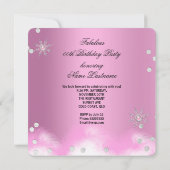 ピンクシャンパンハイヒールバースデーパーティー2 招待状 (裏面)