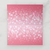 ピンクシャンパンバブルのグラフィックゲスト座席表 プレイスカード (内部開封)