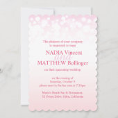 ピンクシャンパンバブルのリハーサルディナー招待状 招待状 (裏面)