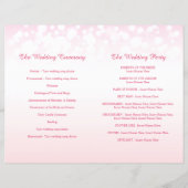 ピンクシャンパンバブルウェディングプログラム (裏面)