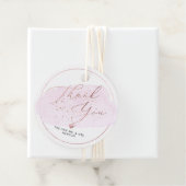 ピンクシャンパンバブル水彩ありがとう フェイバータグ (インサイチュ)