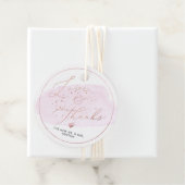 ピンクシャンパンバブル水彩ありがとう フェイバータグ (インサイチュ)