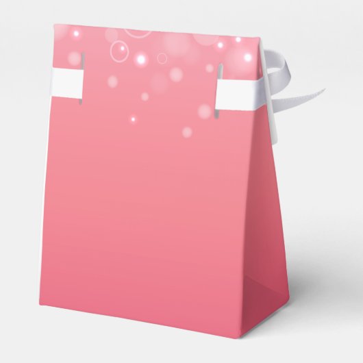 ピンクシャンパンバブル結婚式の引き出物ボックス フェイバーボックス (裏面サイド)