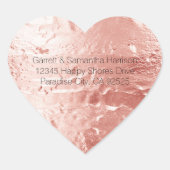 ピンクシャンパンバラグラム結婚ズ ハートシール (正面)