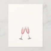 ピンクシャンパンブライダルシャワーゲームカード (裏面)