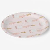 ピンクシャンパンブライダルシャワーバチェロレッテ ペーパープレート (アングル)