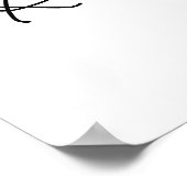 ピンクシャンパンブライダルシャワーレシピリクエストポスト ポスター (角)