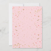 ピンクシャンパンブライダルシャワー 招待状 (裏面)