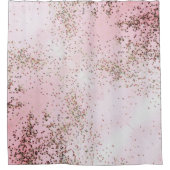 ピンクシャンパン紙吹雪  シャワーカーテン (正面)