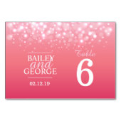 ピンクシャンパン結婚バブルのテーブル番号 テーブルナンバー (正面)