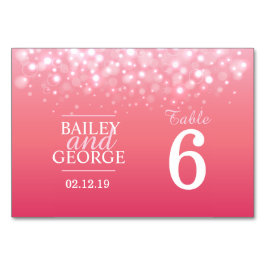 ピンクシャンパン結婚バブルのテーブル番号 テーブルナンバー